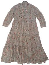 ZARA Vestito Abito lungo stampa floreale e gonna a balze donna ragazza taglia M