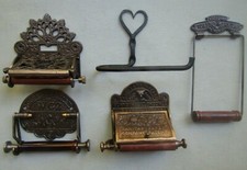 PORTA ROTOLO WC IN GHISA STILE ANTICO RUSTICO VINTAGE PORTA ROTOLO