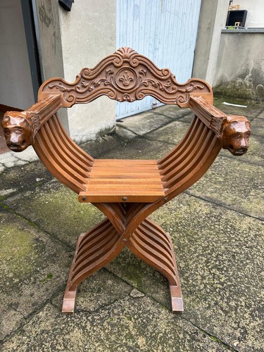 Sedia savonarola vintage legno - savonarola,