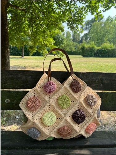 Borsa rafia tartaruga - borsa, in