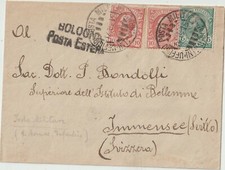 ITALIA 1915 LETTERA UFF.POSTA MILITARE BOLZANO X LA SVIZZERA