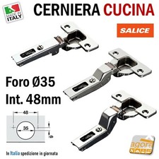 20X CERNIERA ANTE CUCINA A MOLLA FORO 35mm COLLO 0 - 9 -17 RICAMBIO SALICE-WURTH