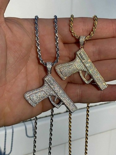 Ciondolo pistola argento