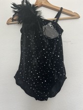 Costume danza body strass nero