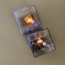 Espositore minerale - Luce UV e ricarica Type-C, custodia per campioni acrilici