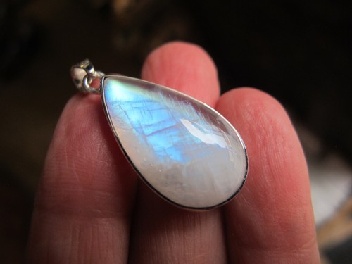 Moonstone crystal pendant - moonstone,