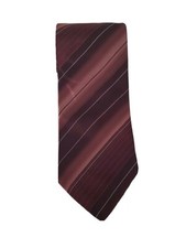 HUGO BOSS cravatta tie 100%seta silk   bordo a righe necktie A245