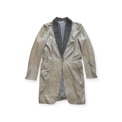 Trench pelle brunello - trench,