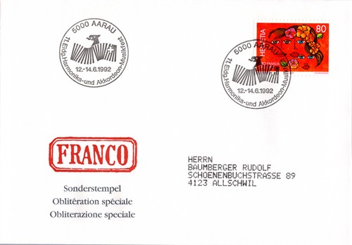 Svizzera lettera sst aarau - lettera,