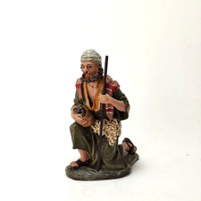 Pastore Inginocchiato Davanti La Culla Statua Presepe Del Prado 10 cm in Resina