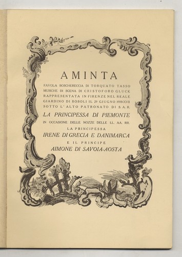 Aminta favola boschereccia - aminta.,