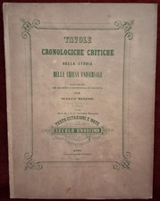 TAVOLE CRONOLOGICHE CRITICHE CHIESA UNIVERSALE per MOZZONI - ROMA 1866