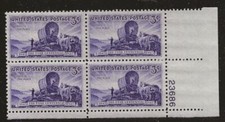 US Scott #950, Plate Block #23686 1947 Utah 3c FVF MNH Lower Right