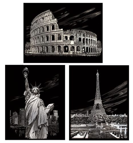 Landmarks argento incisione - landmarks,