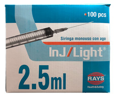 SIRINGHE INJ LIGHT 2,5 ML 100