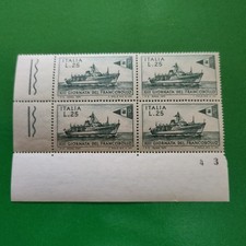 XIII GIORNATA DEL FRANCOBOLLO  ITALIA  L. 25 QUARTINA 4 FRANCOBOLLI VALORI NUOVI