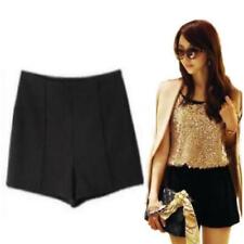 Pantaloni corti estivi da donna shorts neri in cotone pantaloncino sportivi mare