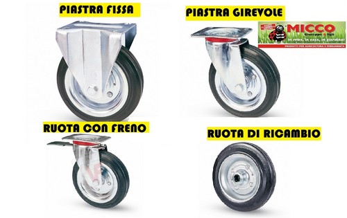 Ruota gommata per - gommata, carrelli