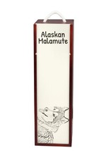 Cassa Di Vino Alaskan Malamute Con Cane Art-Dog