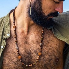 Collana Uomo Legno Naturale