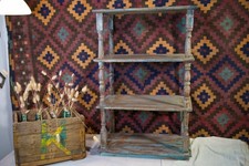 Libreria Antica Etagere in legno di teak laccato kkg95