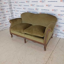 Divanetto Antico Stile Barocco 2 Posti Velluto Verde Italia XX Secolo Originali