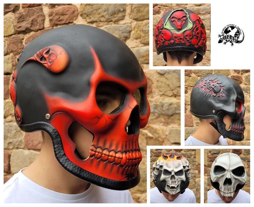 Casco teschio moto bicicletta