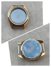 70s ZENITH MANUAL CAL. 2562/2572 VINTAGE WATCH CASE UHREN CASSA GOLD PLATED 35mm