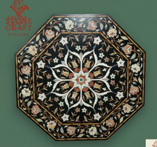 48 " Marmo Tavolo da Pranzo Top Pietre Semi Preziose Inserto Lavoro Casa /