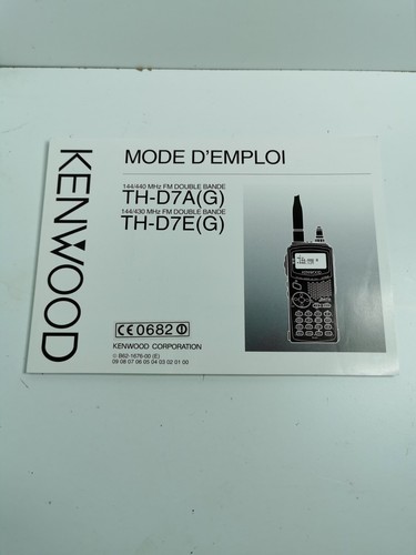 Mode emploi radio - d'emploi, kenwood