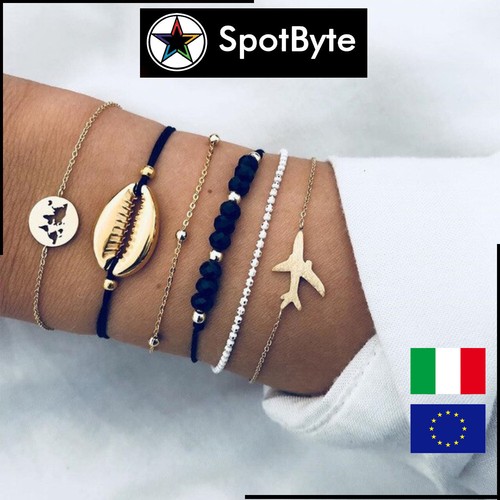 Set bracciali donna neri - 6,