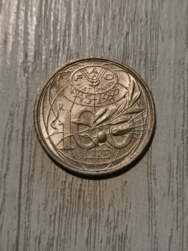 Moneta 100 lire fao - lire, 1945-1995