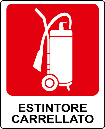 Adesivo estintore carrellato - adesivo,