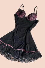 Vestito Sexy sottoveste nera