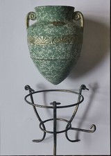 VASO CLASSICO CERAMICA CON TRIPODE DI FERRO