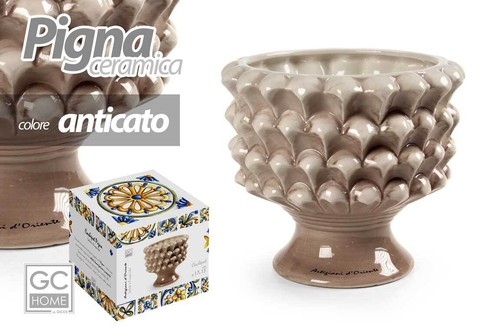 Vaso pigna ceramica piante - vaso,