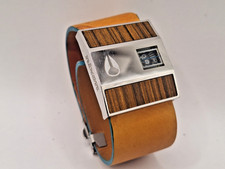 Nixon ROTOLOG Corpo in legno marrone chiaro e fascia in pelle beige