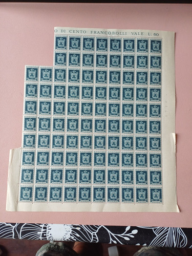 Foglio blocco francobolli - foglio,