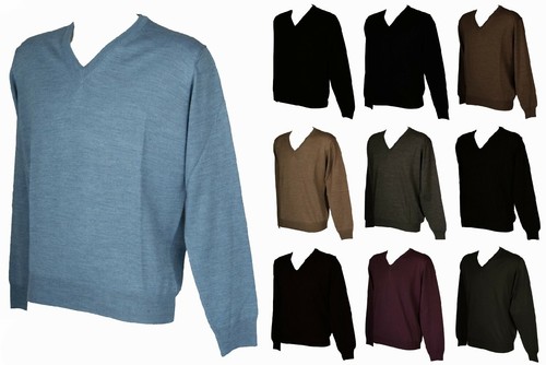 Mens neck long sleeve - v,