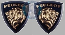 2 x STICKER LOGO PEUGEOT LION