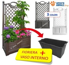 Bama FIORIERA Separe' con Spalliera 2 COLORI + VASO INTERNO - cm 80x42,5xh150