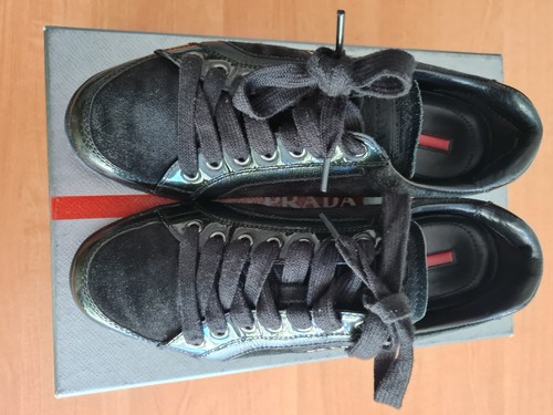 Basket prada daim cuir - daim, et