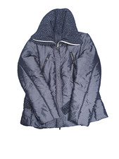 Giacca Imbottita da Donna Misto Lana con tasche e cintura Tg M Marrone Lucido