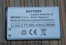 BATTERIA BRONDI 100% ORIGINALE BL-5C NUOVA PER MAGNUM4 ED ALTRI MODELLI BRONDI