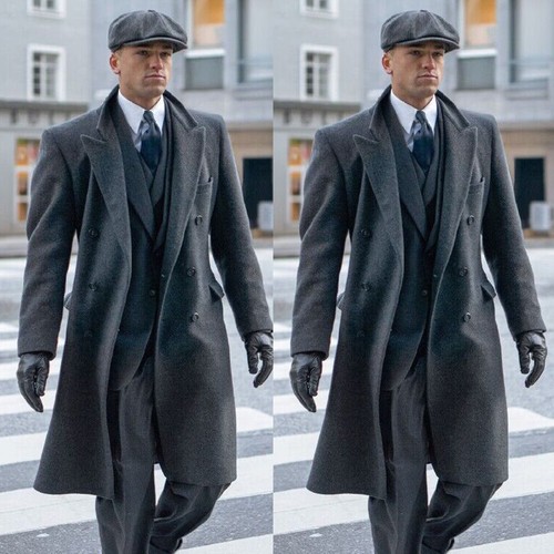 Cappotto lungo uomo grigio
