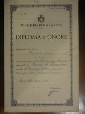 Attestato diploma d'onore