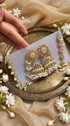 Orecchini eleganti kundan - orecchini,