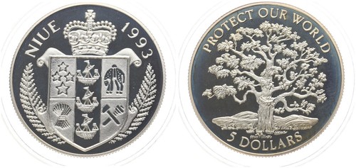 Niue dollari 1993 protect - 5,