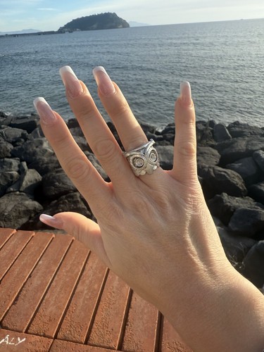 Anello argento 800 civetta - argento,