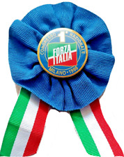 COCCARDA SPILLA DISTINTIVO x GIACCA VINTAGE 1'CONGRESSO FORZA ITALIA ASSAGO 1998